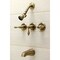 Kingston Brass KB233ALAB Three-Handle Tub and Shower Faucet, Antique Brass KB233ALAB - alternate 5